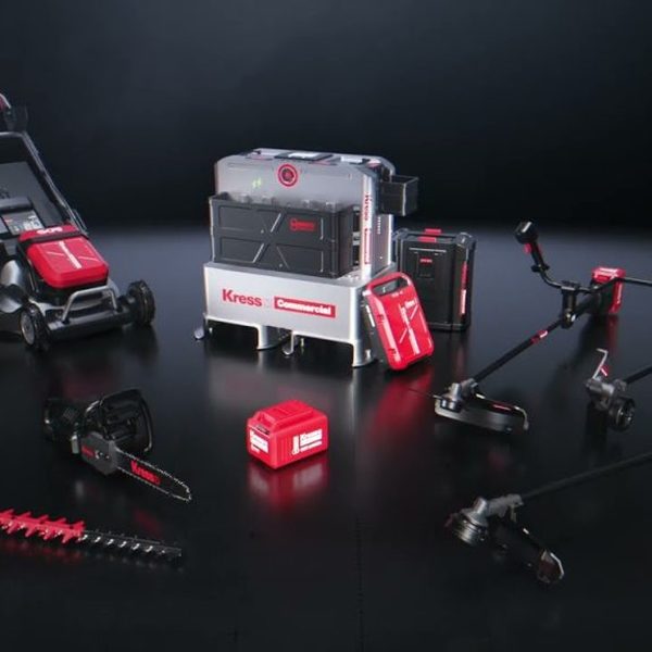 Kress battery-electric commercial equipment — 80% of our fleet runs full electric